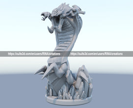 Baron Nashor 3D-printed League of Legends champion figure. Decorate your gaming setup or home with your favorite League of Legends champion! Choose between the unpainted version, perfect for you to paint yourself, or the hand-painted version by a professional painter. Order your figure today!