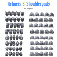 Helmets & Shoulderpads Pack for uncustom armies: 6th Legion S.W