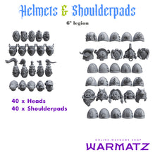 Helmets & Shoulderpads Pack for uncustom armies: 6th Legion S.W