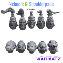 Helmets & Shoulderpads Pack for uncustom armies: 6th Legion S.W