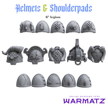 Helmets & Shoulderpads Pack for uncustom armies: 6th Legion S.W