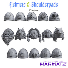 Helmets & Shoulderpads Pack for uncustom armies: 6th Legion S.W