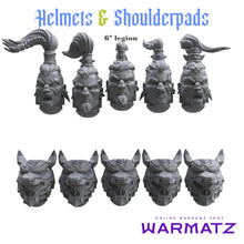 Helmets & Shoulderpads Pack for uncustom armies: 6th Legion S.W