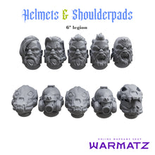 Helmets & Shoulderpads Pack for uncustom armies: 6th Legion S.W