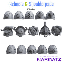 Helmets & Shoulderpads Pack for uncustom armies: 6th Legion S.W