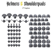 Helmets & Shoulderpads Pack for uncustom armies: 4th Legion I.W