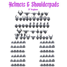 Helmets & Shoulderpads Pack for uncustom armies: 3rd Legion E.C