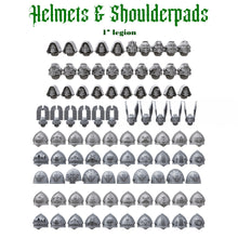 Helmets & Shoulderpads Pack for uncustom armies: 1st Legion D.A