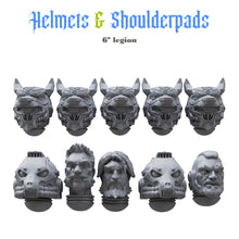 Helmets & Shoulderpads Pack for uncustom armies: 6th Legion S.W