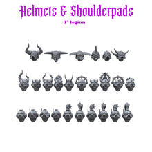 Helmets & Shoulderpads Pack for uncustom armies: 3rd Legion E.C