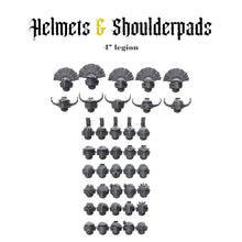 Helmets & Shoulderpads Pack for uncustom armies: 4th Legion I.W