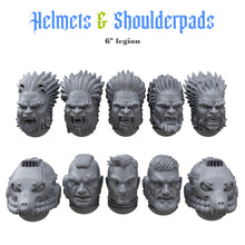 Helmets & Shoulderpads Pack for uncustom armies: 6th Legion S.W