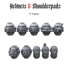 Helmets & Shoulderpads Pack for uncustom armies: 5th Legion W.S