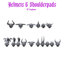 Helmets & Shoulderpads Pack for uncustom armies: 3rd Legion E.C