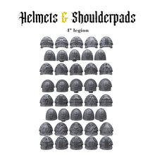 Helmets & Shoulderpads Pack for uncustom armies: 4th Legion I.W