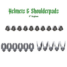 Helmets & Shoulderpads Pack for uncustom armies: 1st Legion D.A