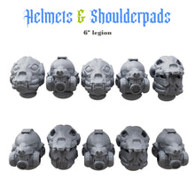 Helmets & Shoulderpads Pack for uncustom armies: 6th Legion S.W