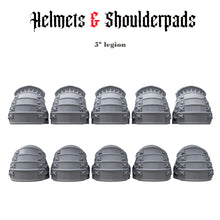 Helmets & Shoulderpads Pack for uncustom armies: 5th Legion W.S