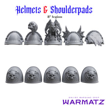 Helmets & Shoulderpads Pack for uncustom armies: 8th Legion NL