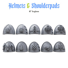 Helmets & Shoulderpads Pack for uncustom armies: 6th Legion S.W