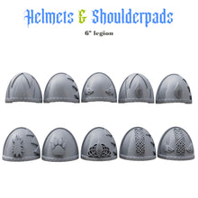 Helmets & Shoulderpads Pack for uncustom armies: 6th Legion S.W