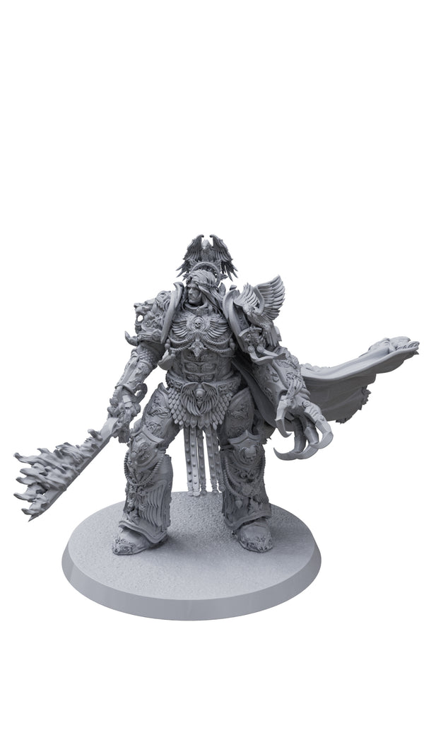 King of the lion empire with a sword of fire Custom 3D Printed Miniature