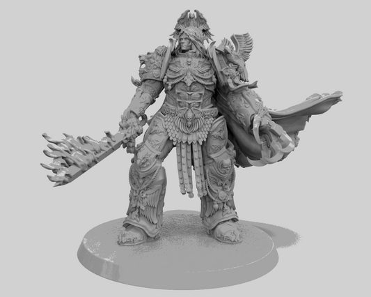 Emperor of Mankind Alternative Resin Model for Warhammer 40,000  Alternate resin model available to fans of Warhammer 40,000. This stunning model is made from high quality resin and is beautifully detailed.  This model is perfect for Warhammer 40,000 players and collectors. It is a great addition to any army and will impress your opponents.  Characteristics:  - Made of high quality resin  - Very detailed  - Alternate model, unofficial from Games Workshop