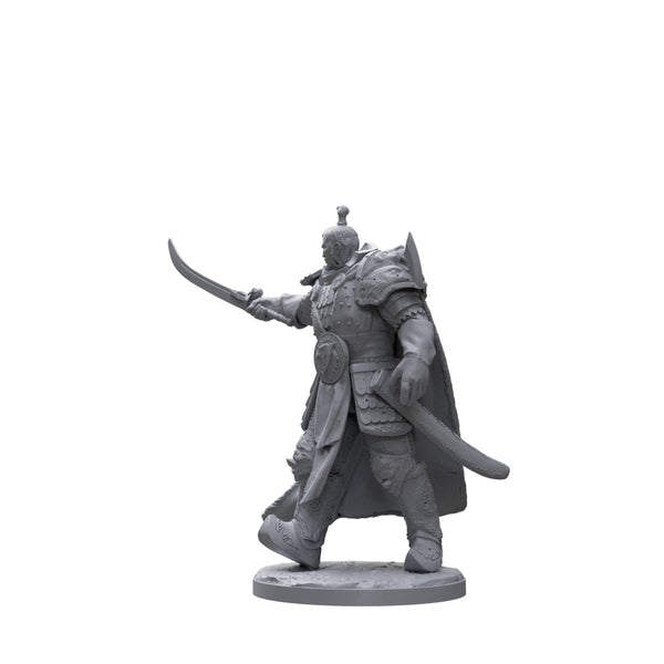 Custom miniature Gengis Kan 3d printed, oficial game scale