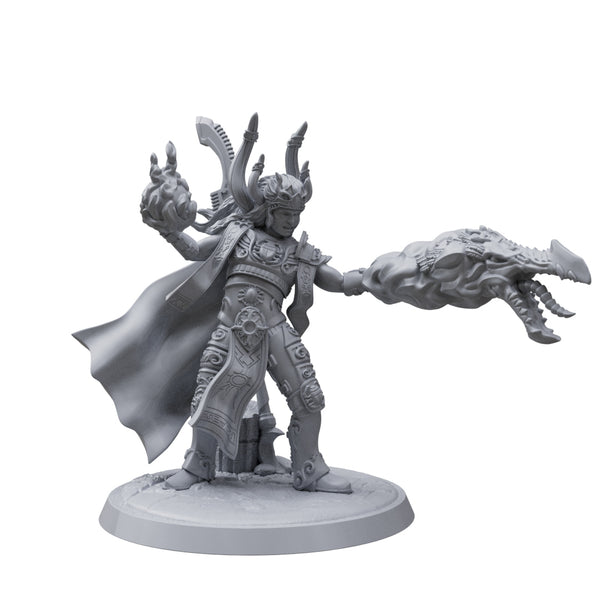 Custom miniature the colossal Red Wizard 3d printed, oficial game scale