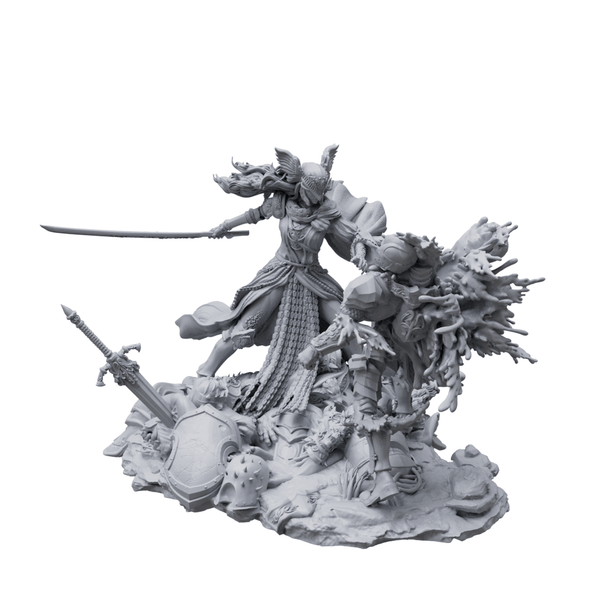 Malenia, Blade of Miquella - Unpainted 3D Printed Resin Figure