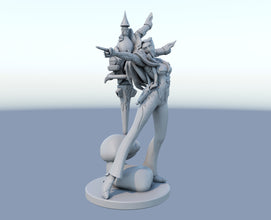 Renata Glasc 3D-printed League of Legends champion figure. Decorate your gaming setup or home with your favorite League of Legends champion! Choose between the unpainted version, perfect for you to paint yourself, or the hand-painted version by a professional painter. Order your figure today!