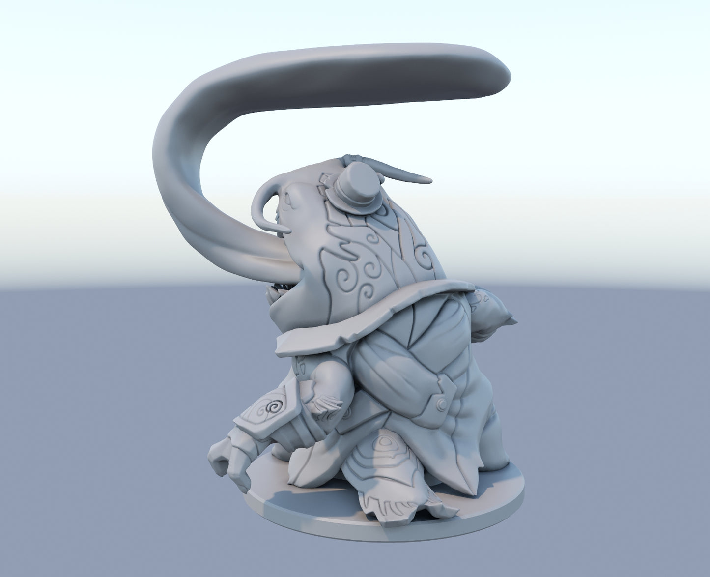 Tahm Kench 3D-printed League of Legends champion figure. Decorate your gaming setup or home with your favorite League of Legends champion! Choose between the unpainted version, perfect for you to paint yourself, or the hand-painted version by a professional painter. Order your figure today!