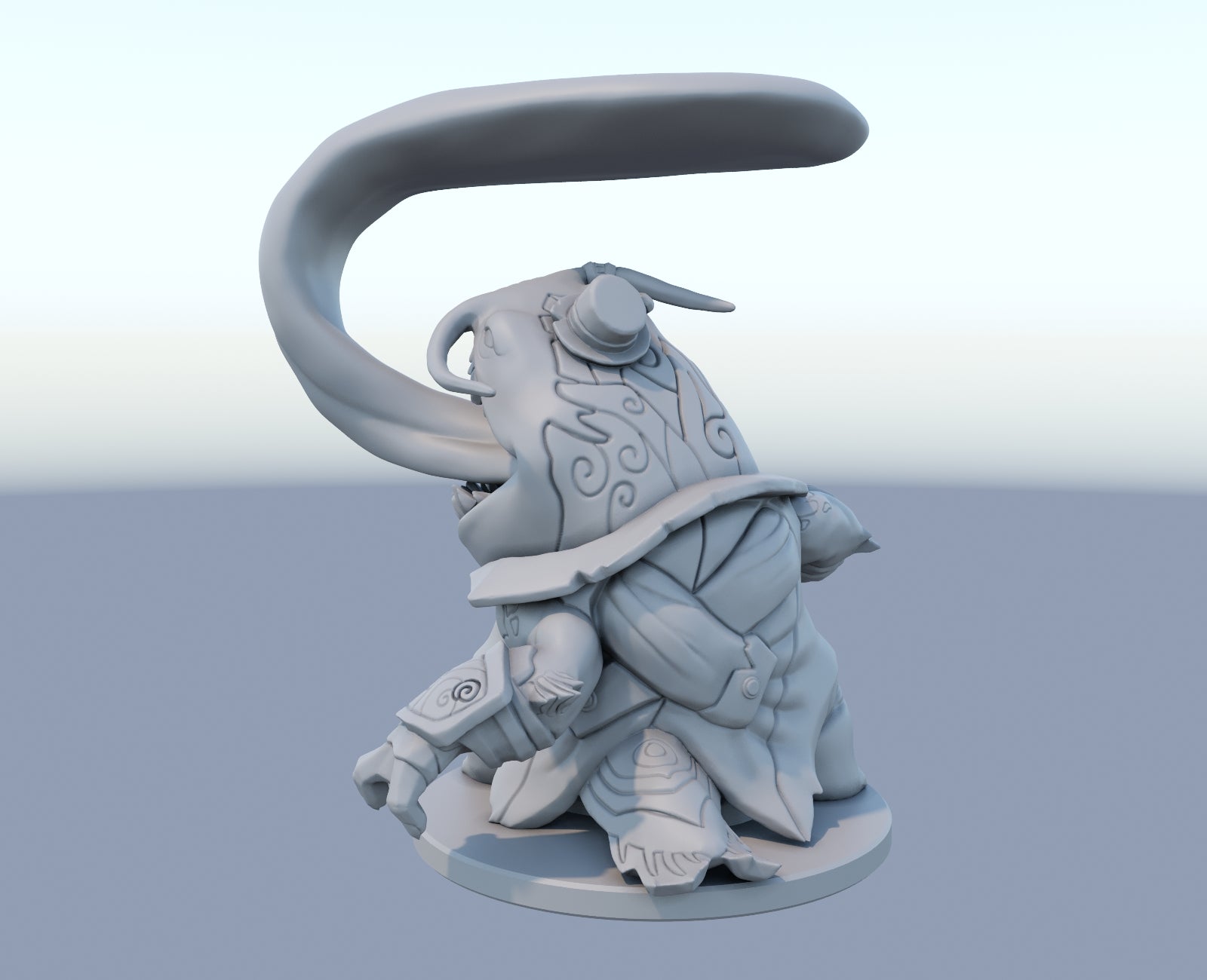 Tahm Kench 3D-printed League of Legends champion figure. Decorate your gaming setup or home with your favorite League of Legends champion! Choose between the unpainted version, perfect for you to paint yourself, or the hand-painted version by a professional painter. Order your figure today!