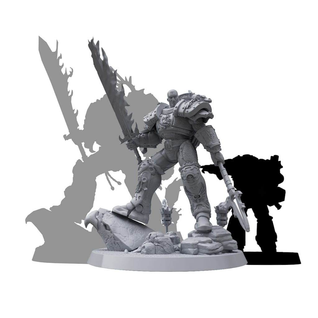 Alpharius Primarch of alpha legion chaos spacemarines warhammer 40k miniature 3D
