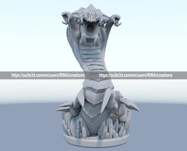 Baron Nashor 3D-printed League of Legends champion figure. Decorate your gaming setup or home with your favorite League of Legends champion! Choose between the unpainted version, perfect for you to paint yourself, or the hand-painted version by a professional painter. Order your figure today!