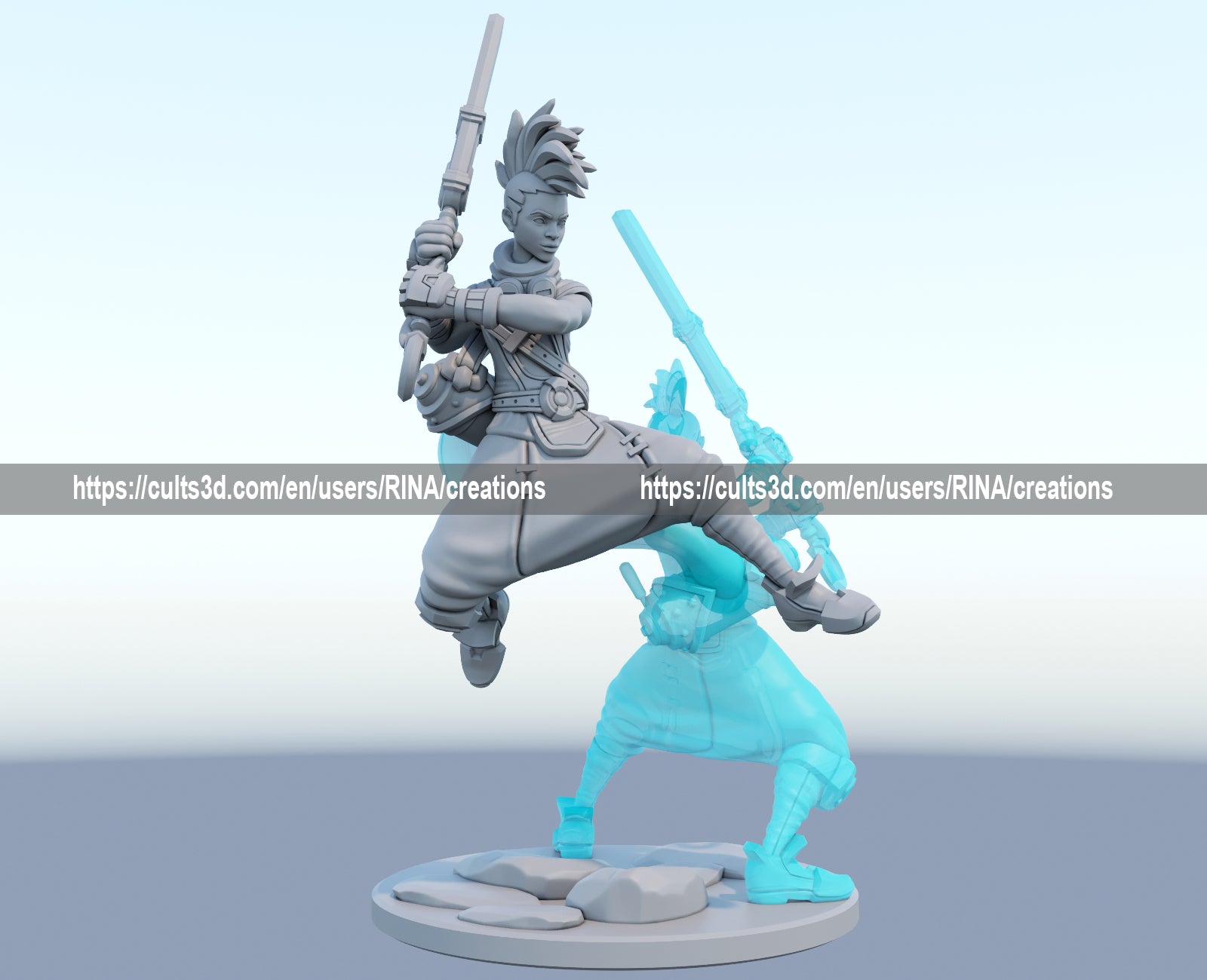 Ekko 3D-printed League of Legends champion figure. Decorate your gaming setup or home with your favorite League of Legends champion! Choose between the unpainted version, perfect for you to paint yourself, or the hand-painted version by a professional painter. Order your figure today!