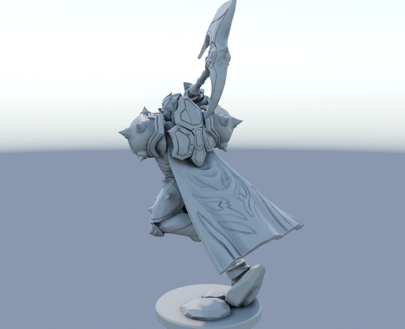 Darius 3D-printed League of Legends champion figure. Decorate your gaming setup or home with your favorite League of Legends champion! Choose between the unpainted version, perfect for you to paint yourself, or the hand-painted version by a professional painter. Order your figure today!