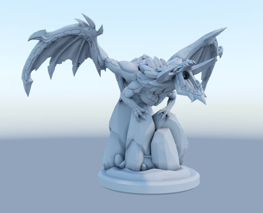 Elder dragon 3D-printed League of Legends champion figure. Decorate your gaming setup or home with your favorite League of Legends champion! Choose between the unpainted version, perfect for you to paint yourself, or the hand-painted version by a professional painter. Order your figure today!