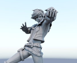 Ezreal 3D-printed League of Legends champion figure. Decorate your gaming setup or home with your favorite League of Legends champion! Choose between the unpainted version, perfect for you to paint yourself, or the hand-painted version by a professional painter. Order your figure today!