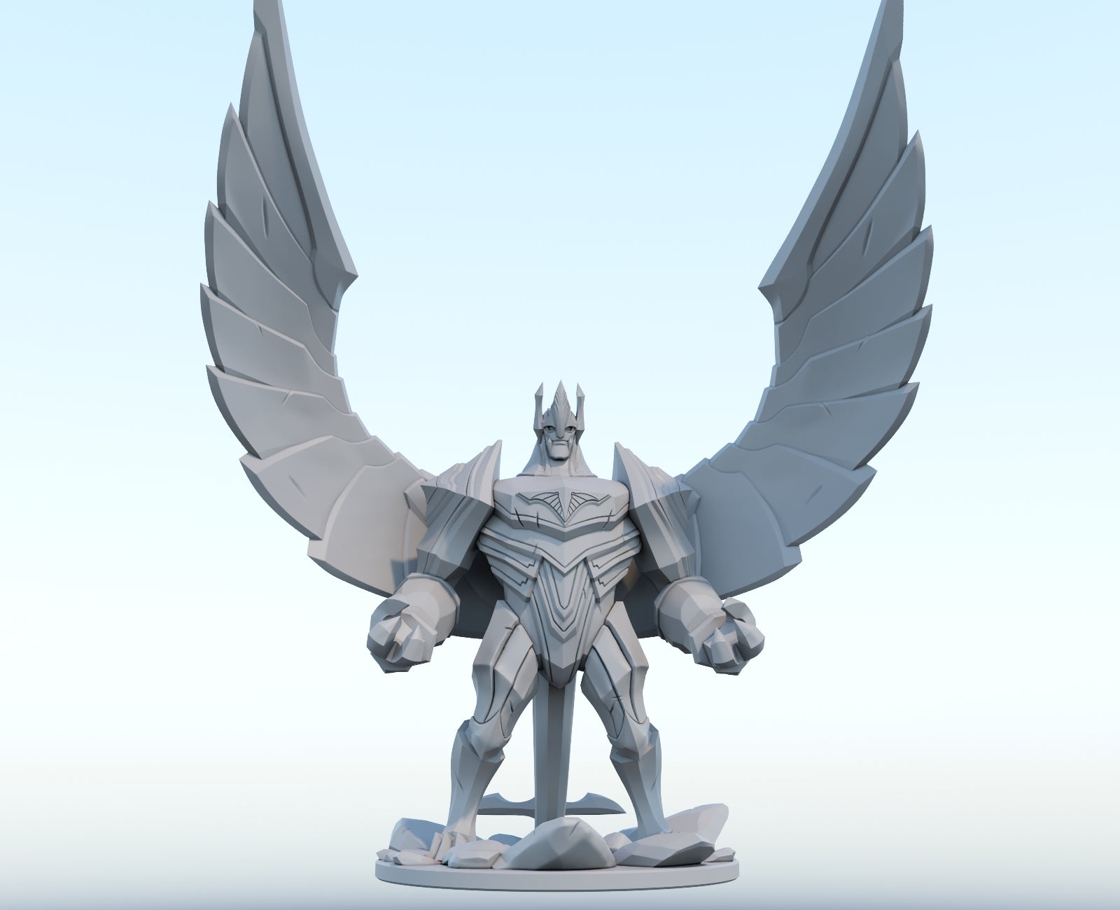 Galio 3D-printed League of Legends champion figure. Decorate your gaming setup or home with your favorite League of Legends champion! Choose between the unpainted version, perfect for you to paint yourself, or the hand-painted version by a professional painter. Order your figure today!