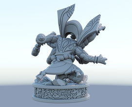 God staff Jax 3D-printed League of Legends champion figure. Decorate your gaming setup or home with your favorite League of Legends champion! Choose between the unpainted version, perfect for you to paint yourself, or the hand-painted version by a professional painter. Order your figure today!