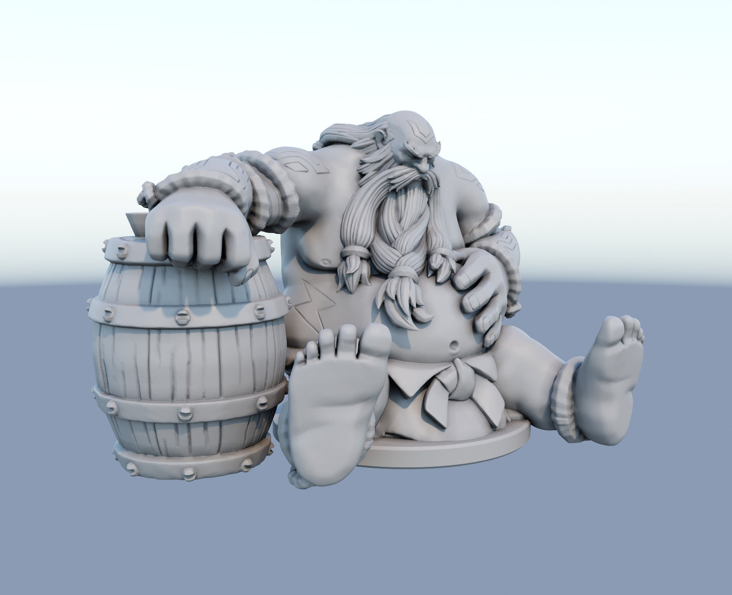 Gragas 3D-printed League of Legends champion figure. Decorate your gaming setup or home with your favorite League of Legends champion! Choose between the unpainted version, perfect for you to paint yourself, or the hand-painted version by a professional painter. Order your figure today!