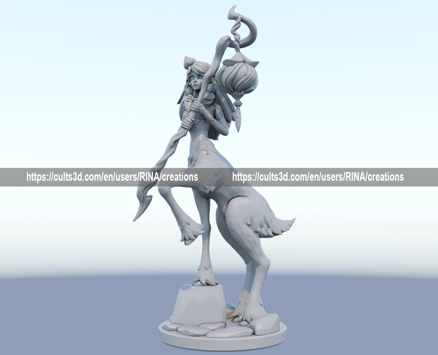 Lillia 3D-printed League of Legends champion figure. Decorate your gaming setup or home with your favorite League of Legends champion! Choose between the unpainted version, perfect for you to paint yourself, or the hand-painted version by a professional painter. Order your figure today!