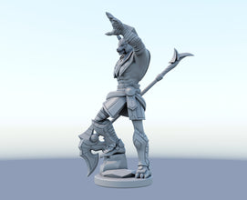 Nasus 3D-printed League of Legends champion figure. Decorate your gaming setup or home with your favorite League of Legends champion! Choose between the unpainted version, perfect for you to paint yourself, or the hand-painted version by a professional painter. Order your figure today!