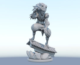 Yasuo Nightbringer 3D-printed League of Legends champion figure. Decorate your gaming setup or home with your favorite League of Legends champion! Choose between the unpainted version, perfect for you to paint yourself, or the hand-painted version by a professional painter. Order your figure today!