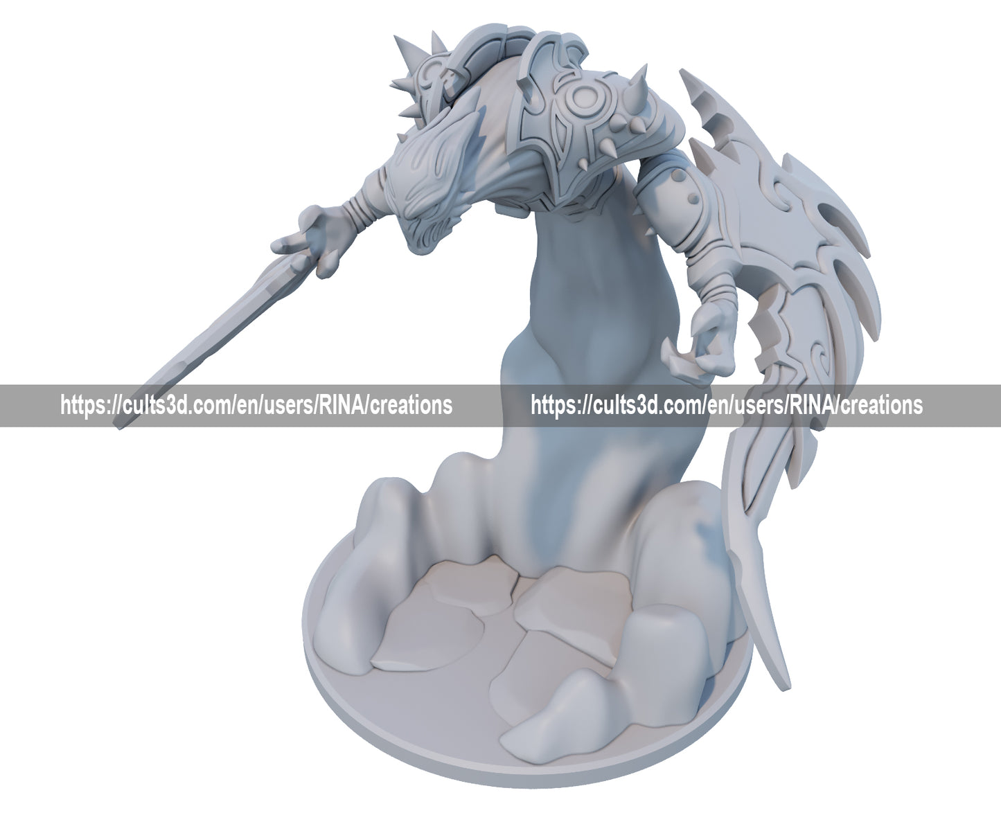 Nocturne 3D-printed League of Legends champion figure. Decorate your gaming setup or home with your favorite League of Legends champion! Choose between the unpainted version, perfect for you to paint yourself, or the hand-painted version by a professional painter. Order your figure today!