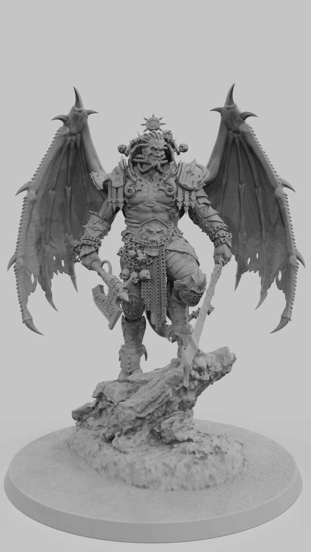 Custom miniature Bloody Hell Demon King 3d printed, oficial game scale ...