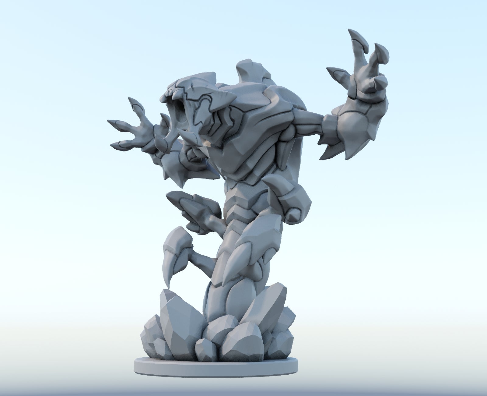 Reksai 3D-printed League of Legends champion figure. Decorate your gaming setup or home with your favorite League of Legends champion! Choose between the unpainted version, perfect for you to paint yourself, or the hand-painted version by a professional painter. Order your figure today!