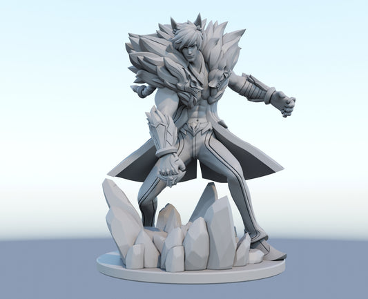 Sett 3D-printed League of Legends champion figure. Decorate your gaming setup or home with your favorite League of Legends champion! Choose between the unpainted version, perfect for you to paint yourself, or the hand-painted version by a professional painter. Order your figure today!