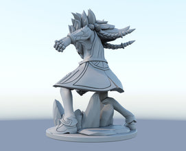 Sett 3D-printed League of Legends champion figure. Decorate your gaming setup or home with your favorite League of Legends champion! Choose between the unpainted version, perfect for you to paint yourself, or the hand-painted version by a professional painter. Order your figure today!